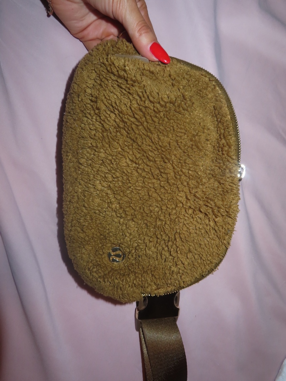 lululemon athletica Brown/Tan Sherpa Mini Waist Pack